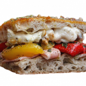 Focaccia poivrons grillés